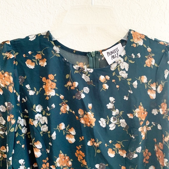 Princess Polly Teal Meral Mini Dress 6 - Picture 9 of 15